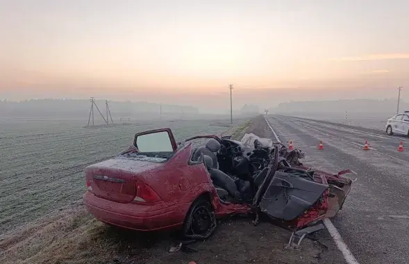 На месцы аварыі
