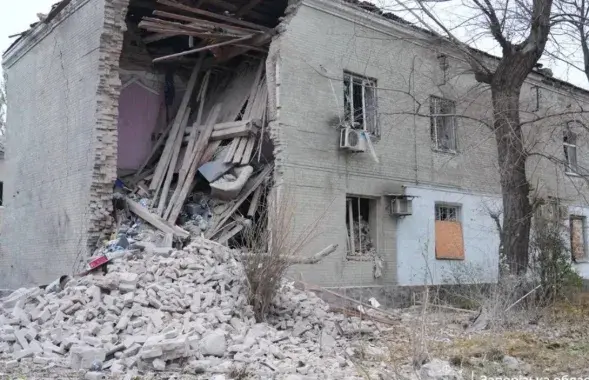 Последствия бомбардировки Запорожья
