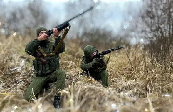 Тренировка на полигоне под Осиповичами
