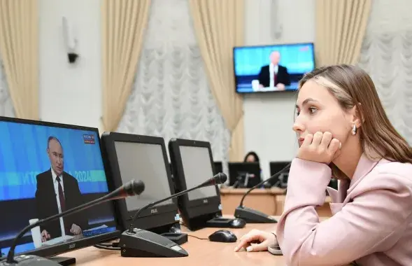 Падчас прамой лініі Уладзіміра Пуціна
