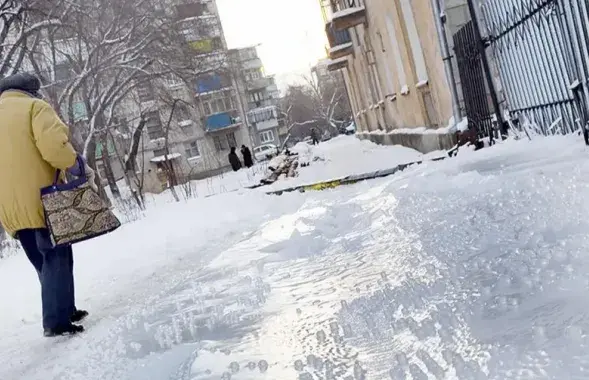Гололед, иллюстративное фото

