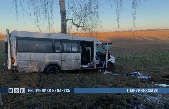 ДТЗ пад Мінскам з удзелам маршрутнага таксі
