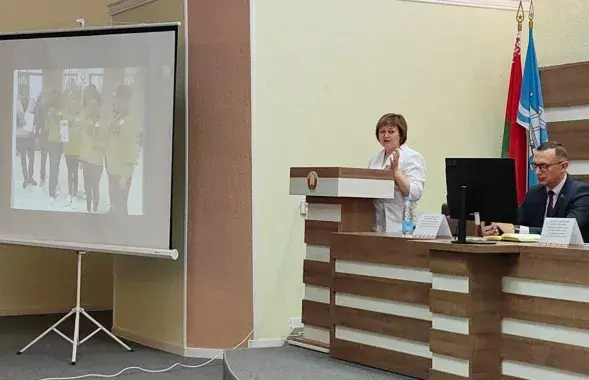 На сходзе ў ЦРБ у Бярозе
