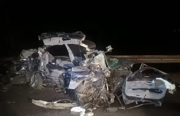 На месте автоаварии
