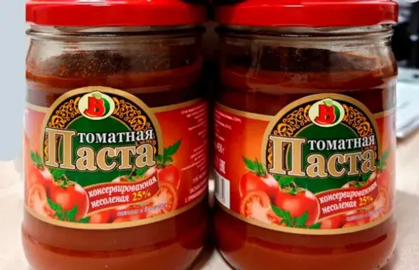 Таматавая паста, забароненая ў Беларусі
