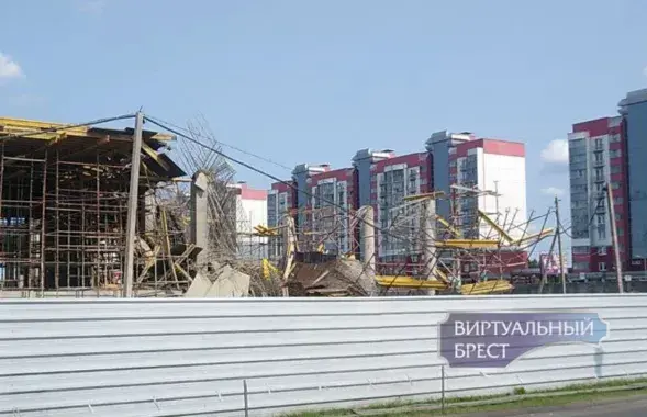 Обвал на стройке в Бресте
