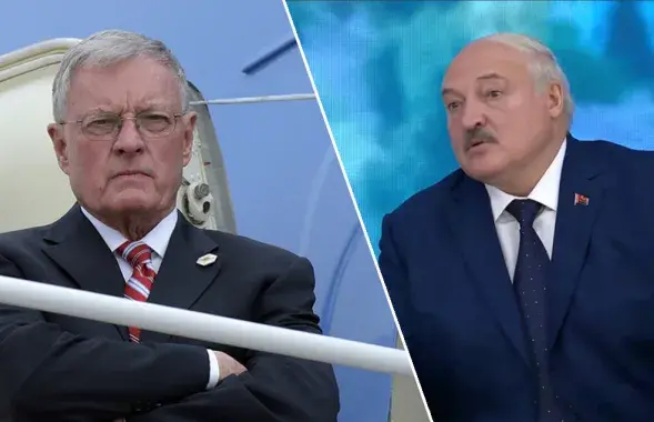 Keith Kellogg and Aliaksandr Lukashenka
