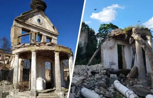 Руіны сядзібы ў Дзікушках
