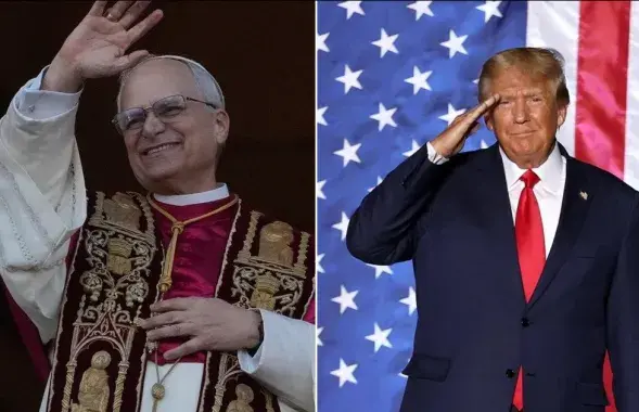 Лев XIV и Дональд Трамп
