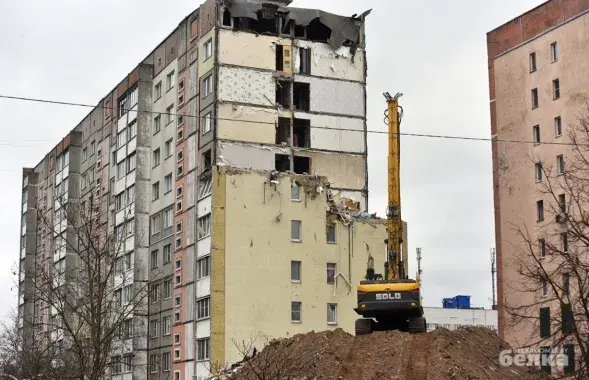 Дом на улице Косарева, где произошел взрыв
