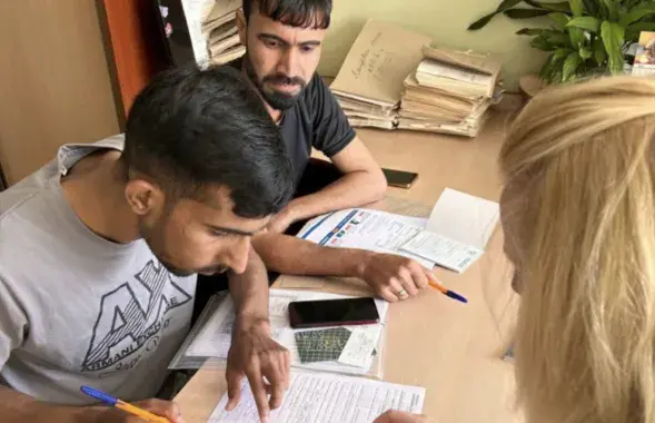 Работнікі з Пакістана ў Салігорску
