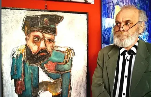 Уладзімір Акулаў і яго карціна "Генерал" (1989)
