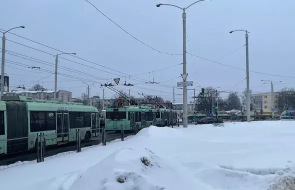 В Минске остановились троллейбусы
