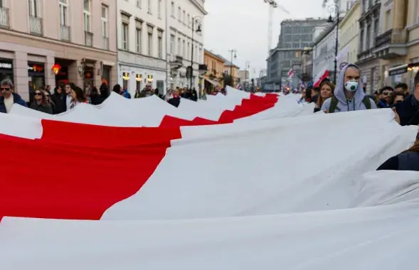 Як і ў 2025 годзе, ён запомніўся пранесеннем па цэнтры горада 330-метровага бел-чырвона-белага сцяга
