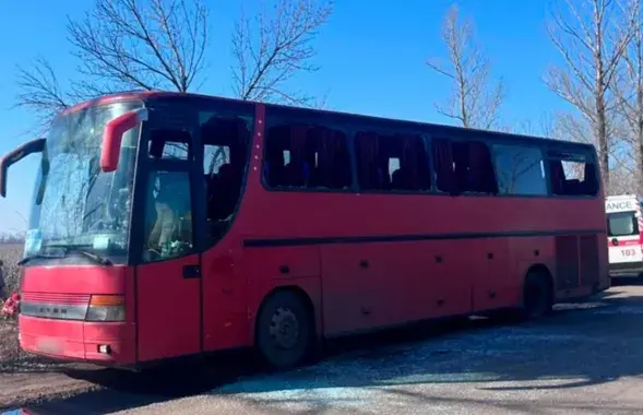 Атакаваны дронам рэйсавы аўтобус&nbsp;
