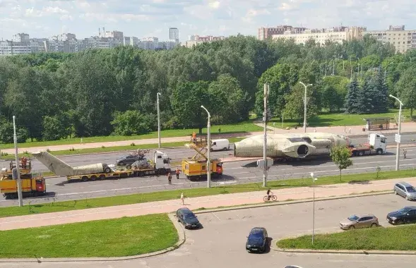 МІ-26 на вуліцах Мінска
