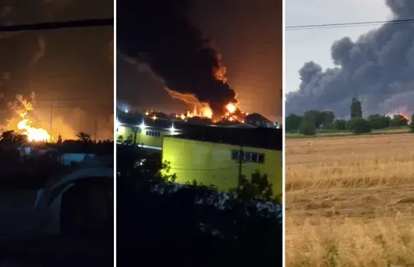 Пажар на расійскіх НПЗ
