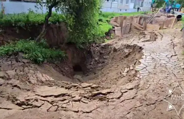 Подмытый грунт в Витебске
