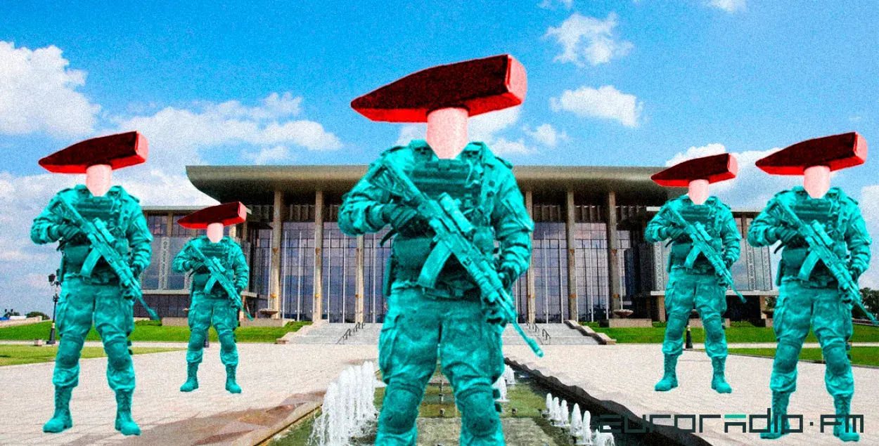 Interior Ministry expects sabotage and prepares for forceful resistance/collage by Ulad Rubanau
