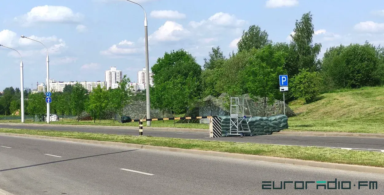 Блокпост в минской Лошице