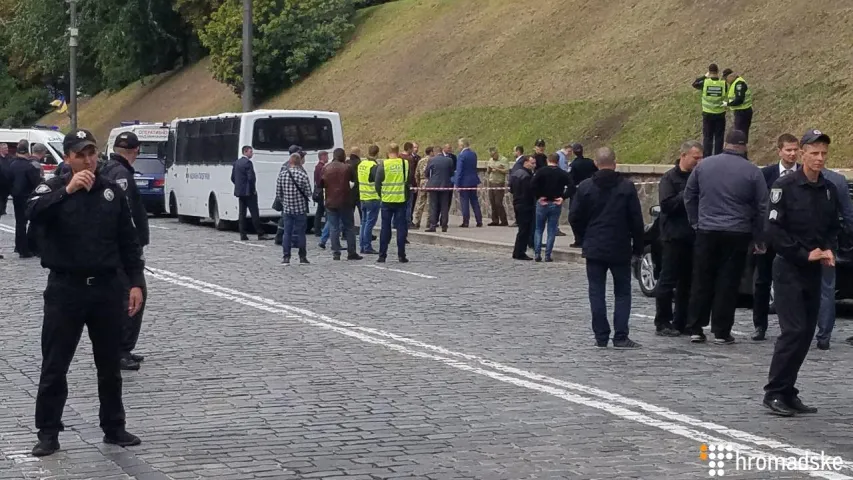 У Кіеве ў Дзень незалежнасці каля будынка Кабінета міністраў адбыўся выбух