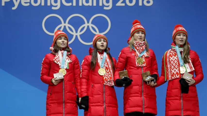 Беларускія біятланісткі атрымалі залатыя медалі Алімпіяды-2018